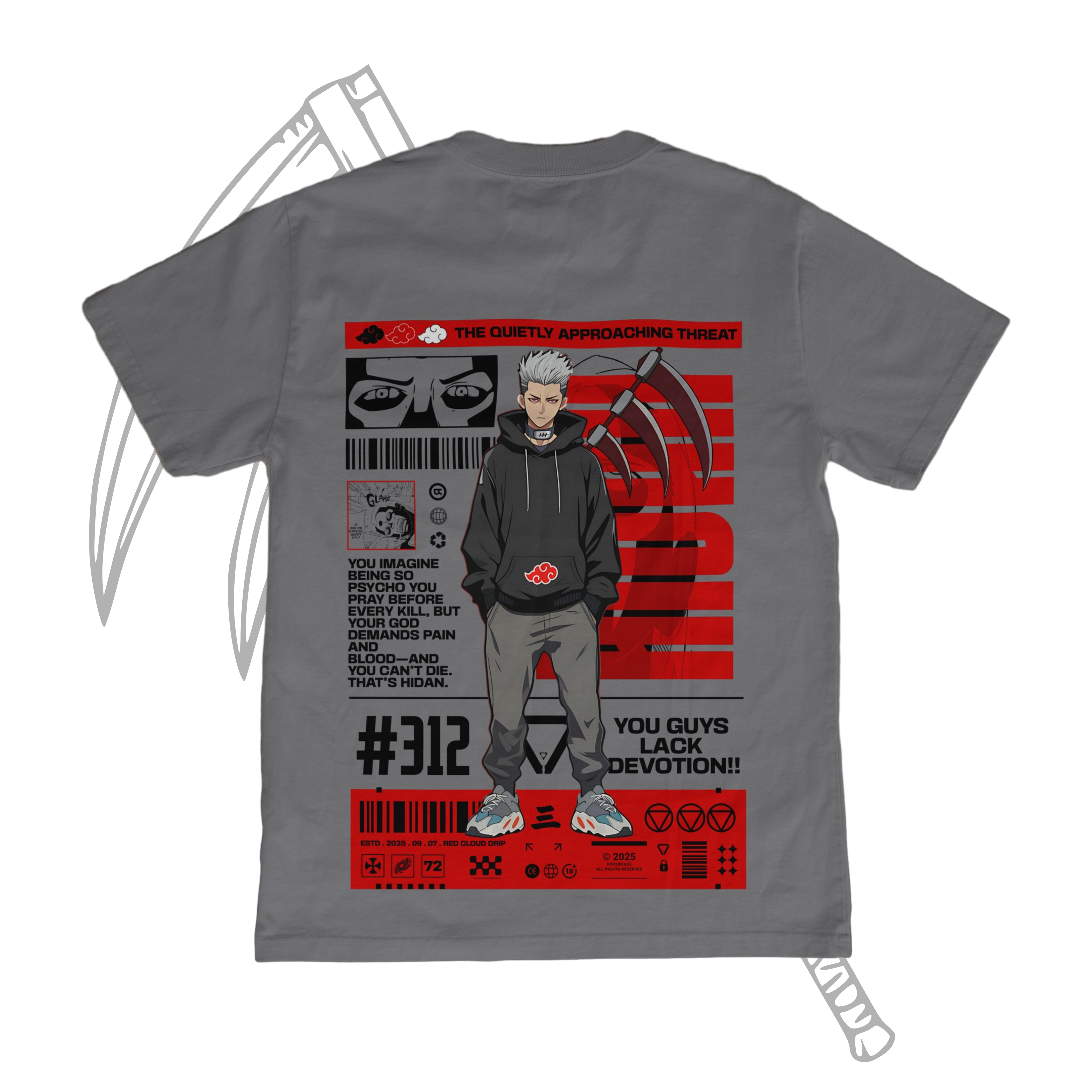 Hidan Immortal t-shirt – oversized fit with Jashin cult-style visual