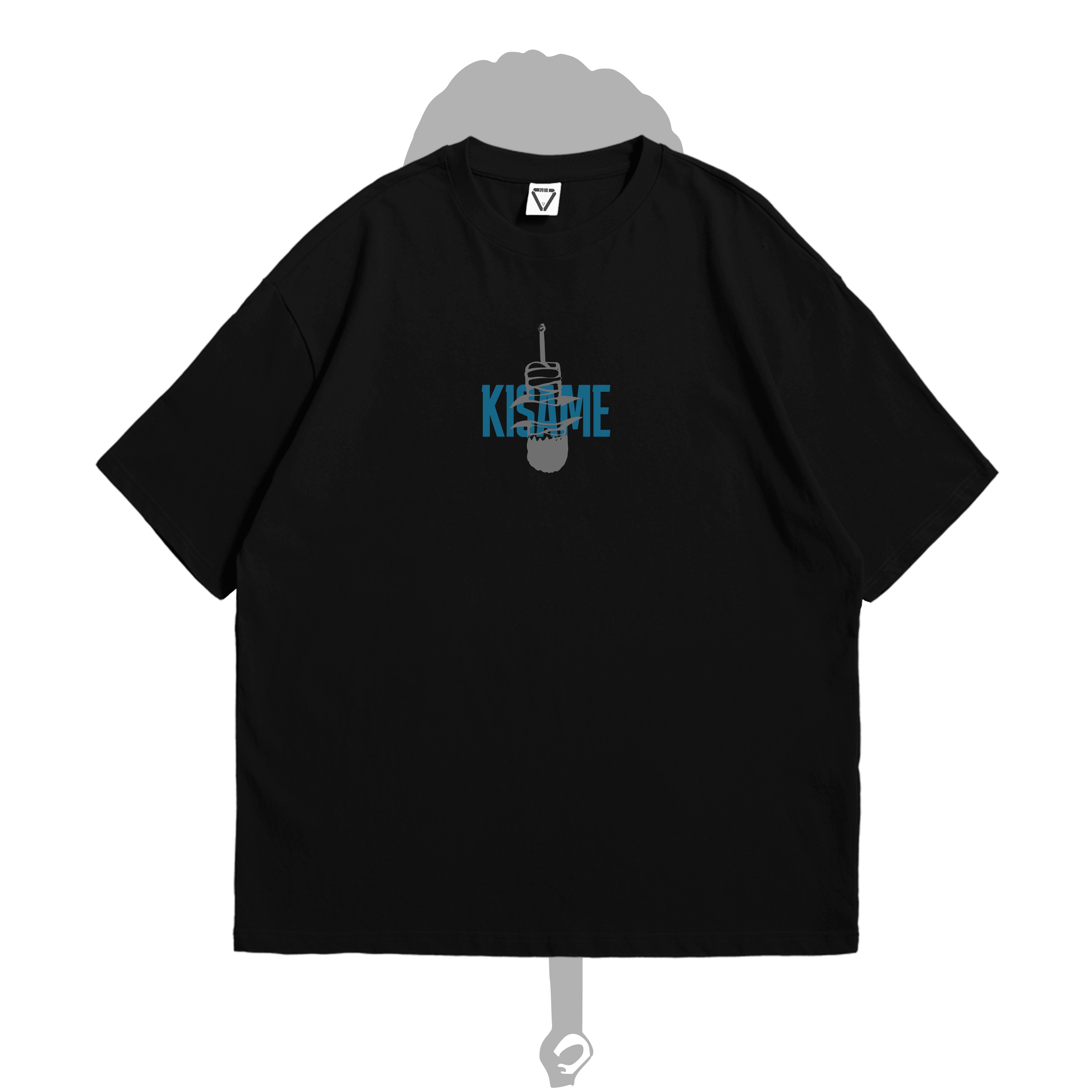 Kisame Leviathan oversized anime t-shirt – ocean beast-inspired design