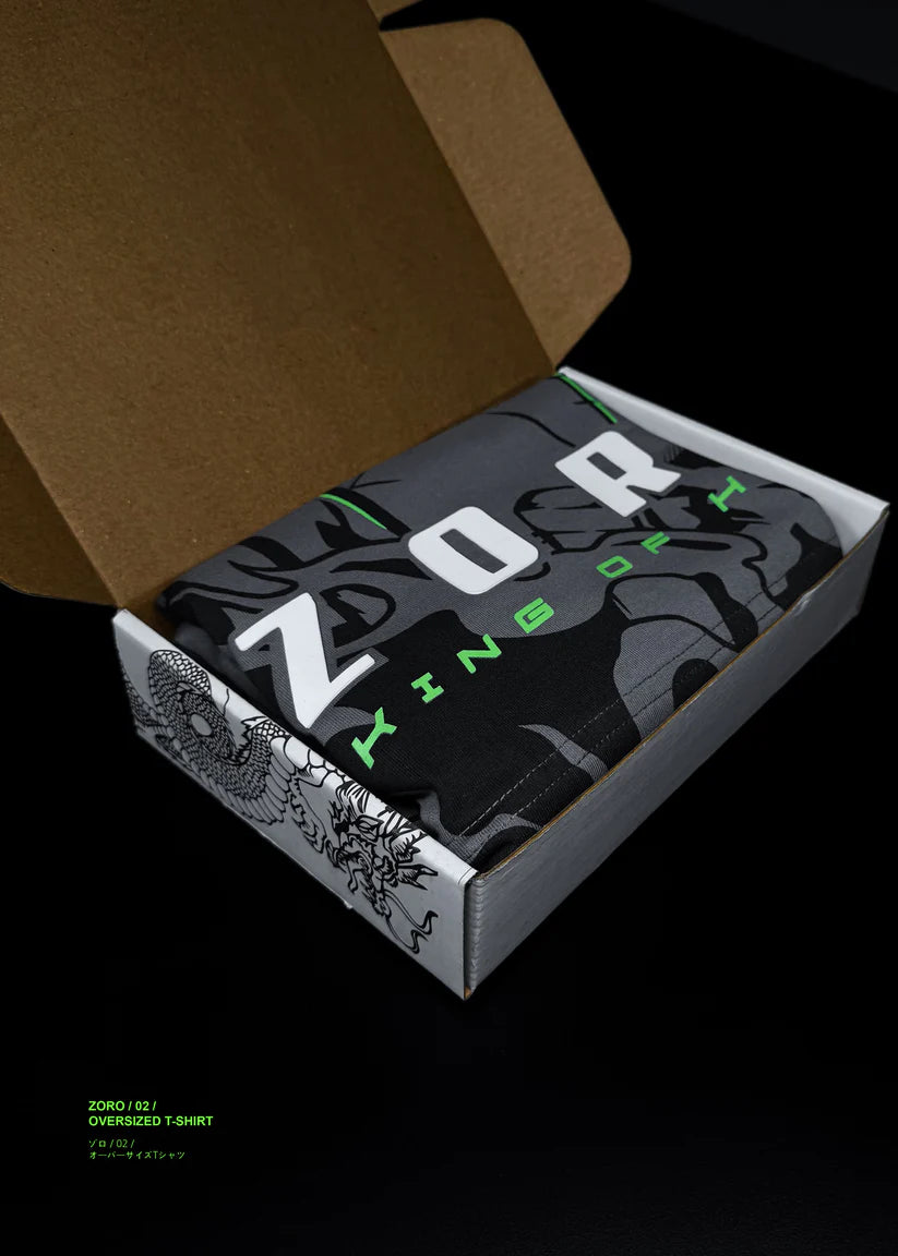 ZORR t-shirt in a box with brand name visible