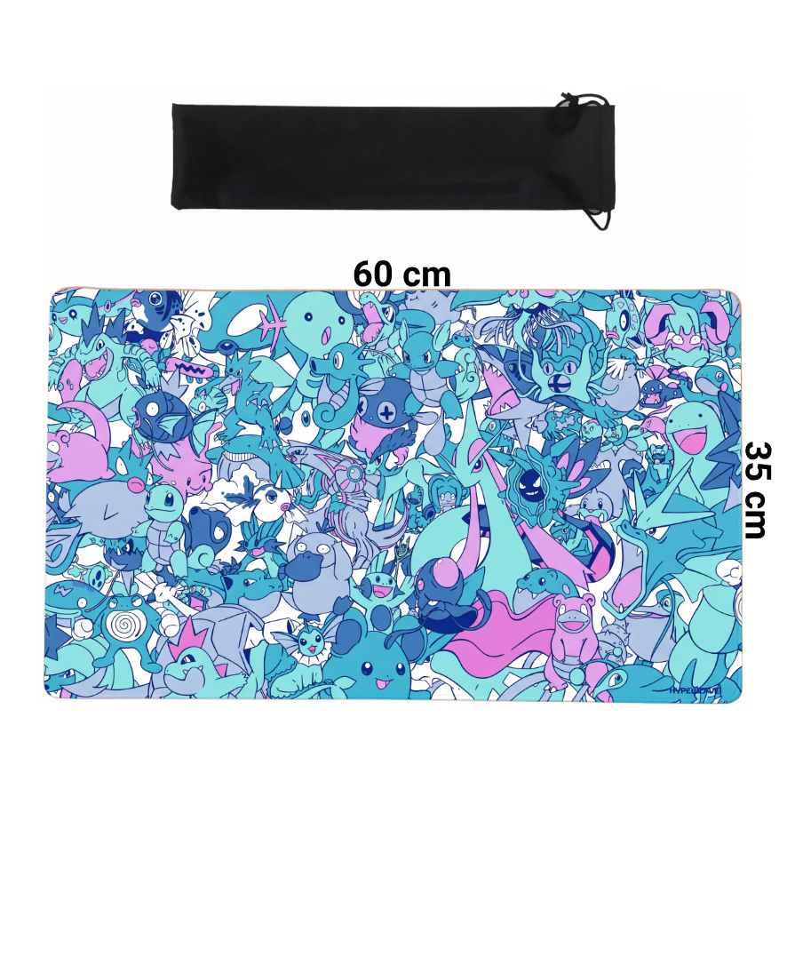 Water Type Pokémon artwork for the 60 × 35 cm TCG playmat