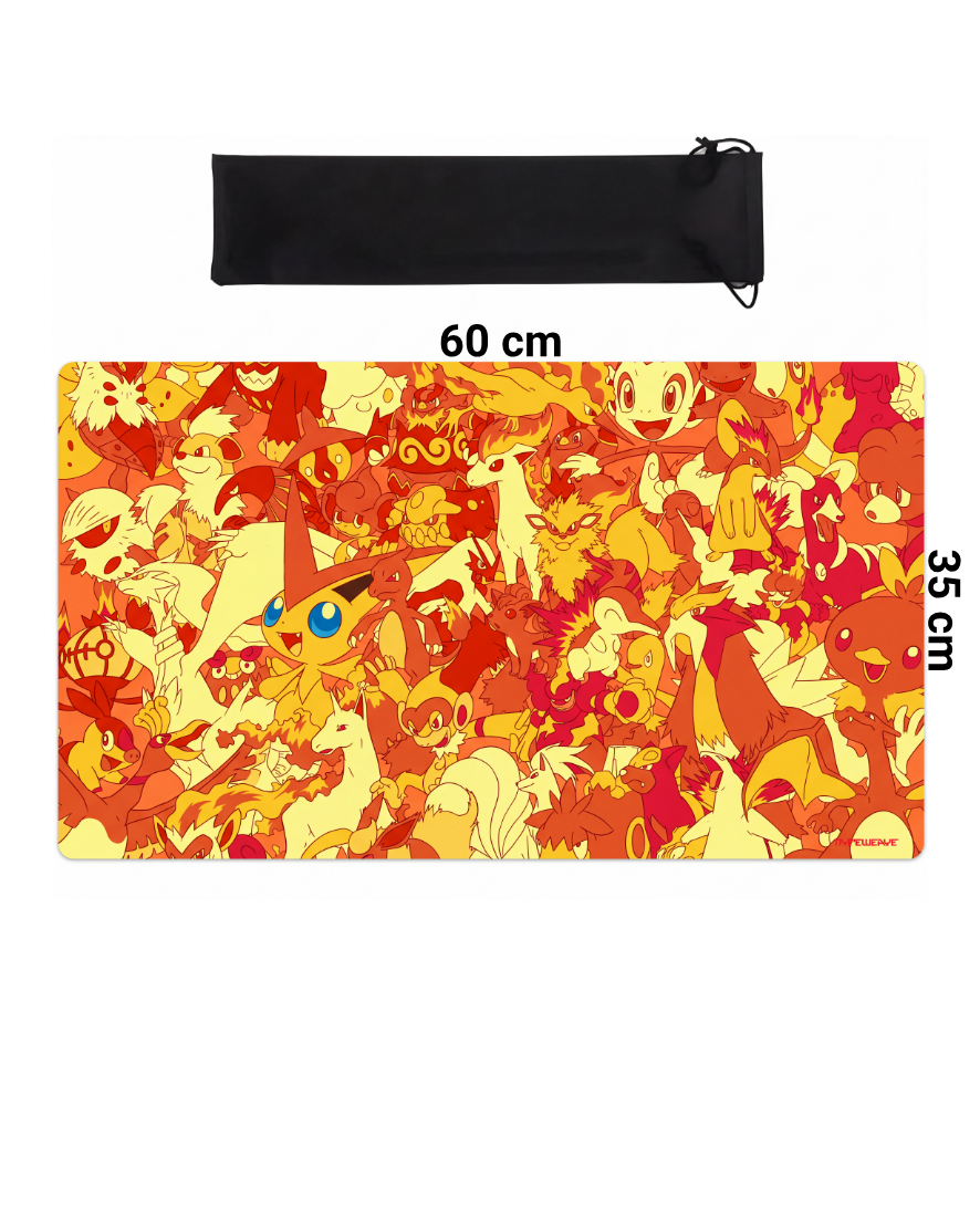 Fire Type premium TCG playmat by HypeWeave