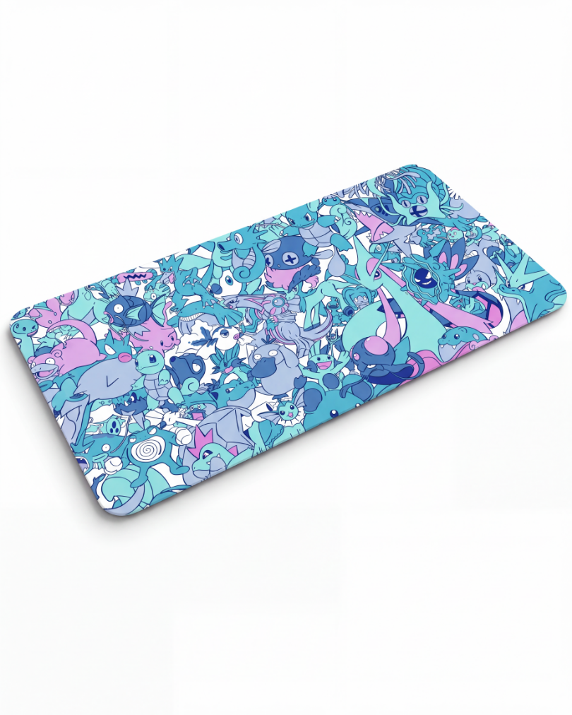 Pokémon TCG Water Type playmat in 60 × 35 cm size