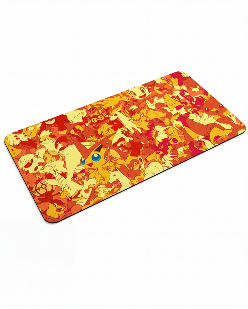 Pokémon TCG Fire Type Playmat – 60 × 35 cm
