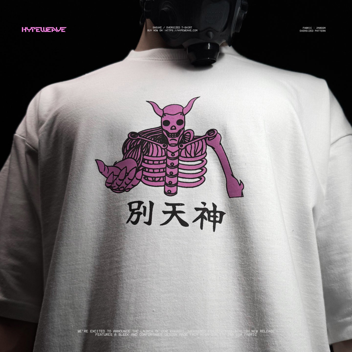 Sasuke Uchiha V2 Oversized T-Shirt – 240 GSM Anime Streetwear | HypeWeave