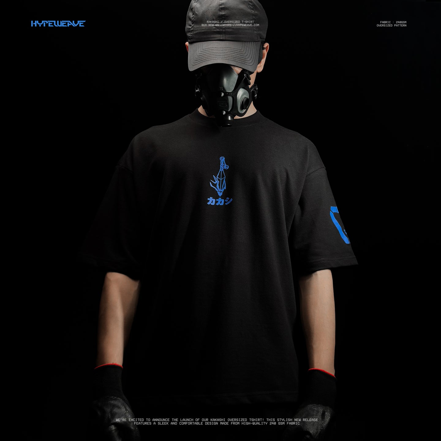 Kakashi Hatake Oversized T-Shirt – 240 GSM Anime Streetwear | HypeWeave