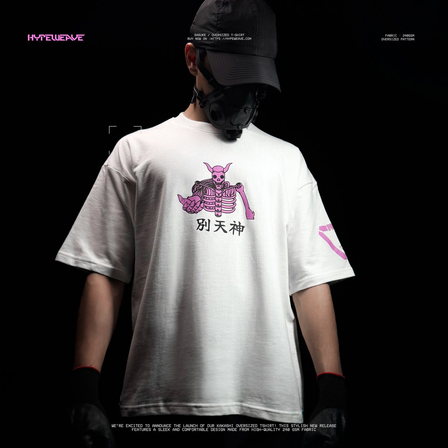 Sasuke Uchiha V2 Oversized T-Shirt – 240 GSM Anime Streetwear | HypeWeave