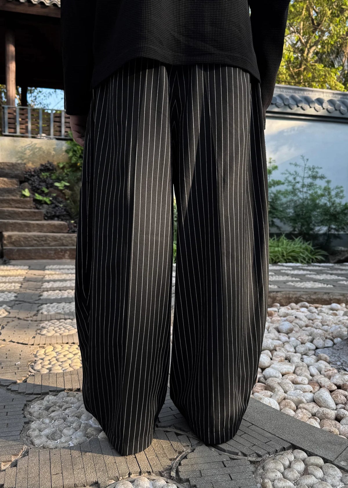 Striped 350 GSM baggy sweatpants by HypeWeave